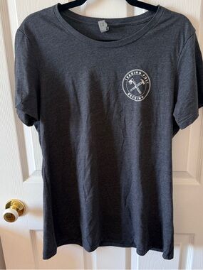 Next Level Apparel Charcoal Short Sleeve Tee with White Logo